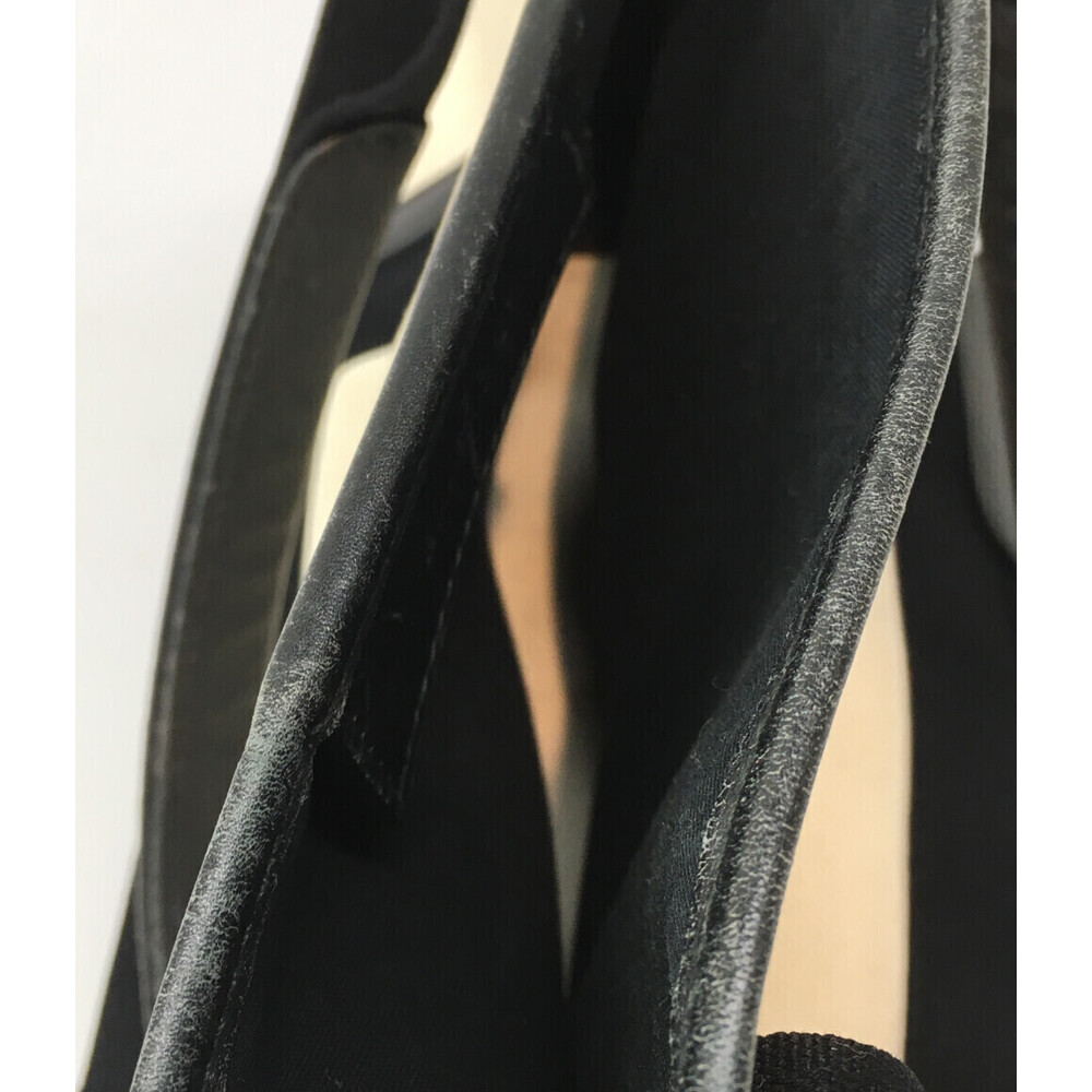 Balenciaga Navy Blue Cabas tote bag canvas black leather - Picture 6 of 6